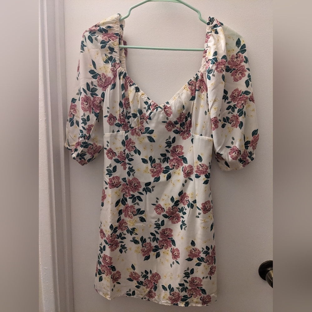 Blue Blush size S floral mini dress